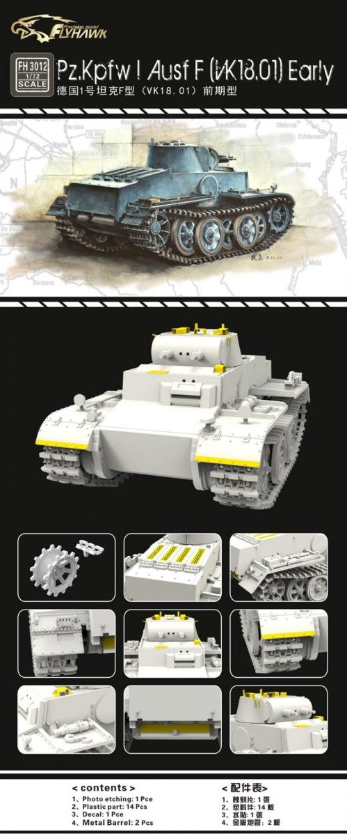 Flyhawk FH3012 Pz. Kpfw I Ausf F (VK.18.01) Early 1/72 – Bild 2