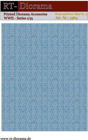 RT-Diorama 35815 Printed Accessories: Wall and Floor Tiles No.4 1/35