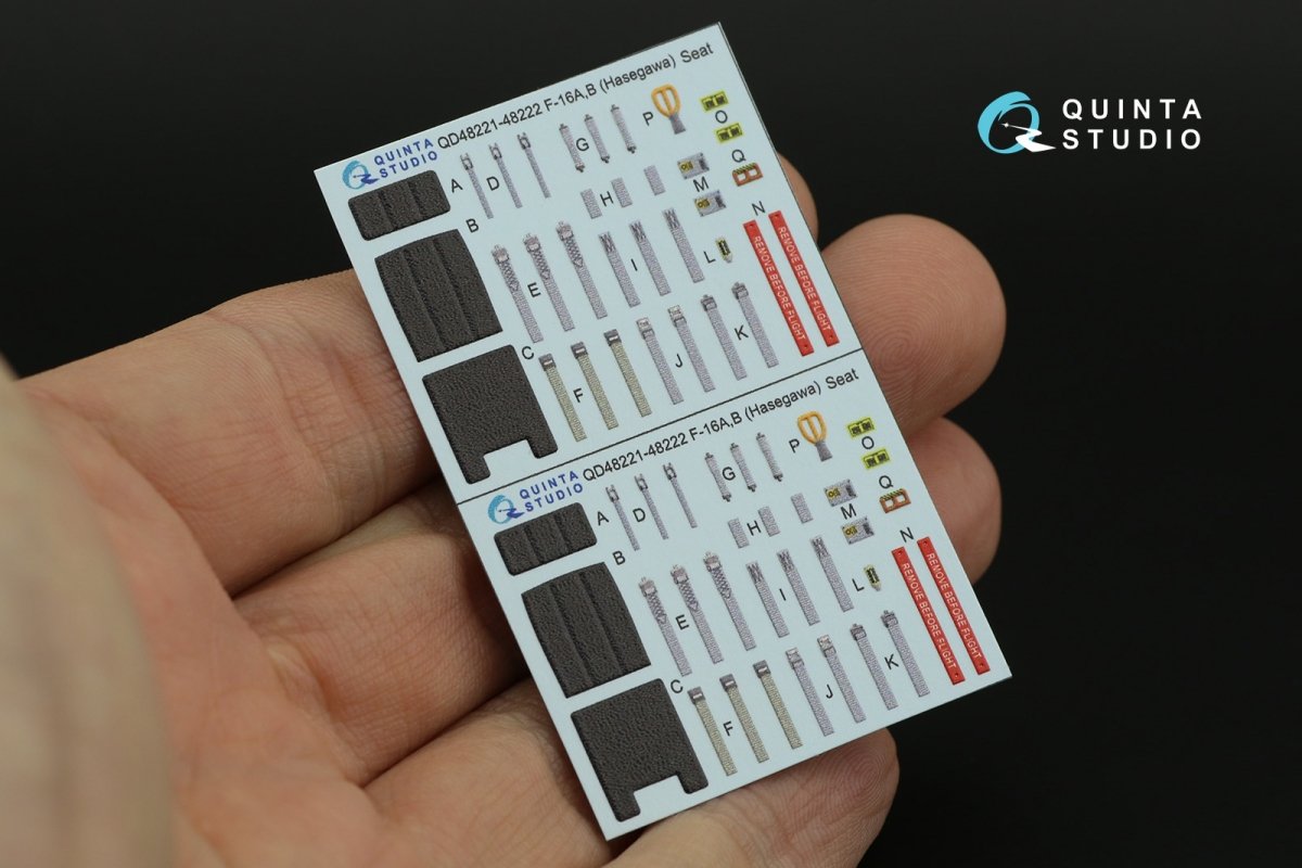 Quinta Studio QD48221 F-16B 3D-Printed &amp;amp; coloured Interior on decal paper (Hasegawa) 1/48 – zdjęcie 7