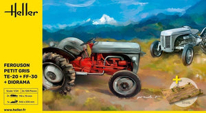 Heller 50326 Ferguson Petit Gris TE-20 + FF-30 + Diorama 1/24 – zdjęcie 2
