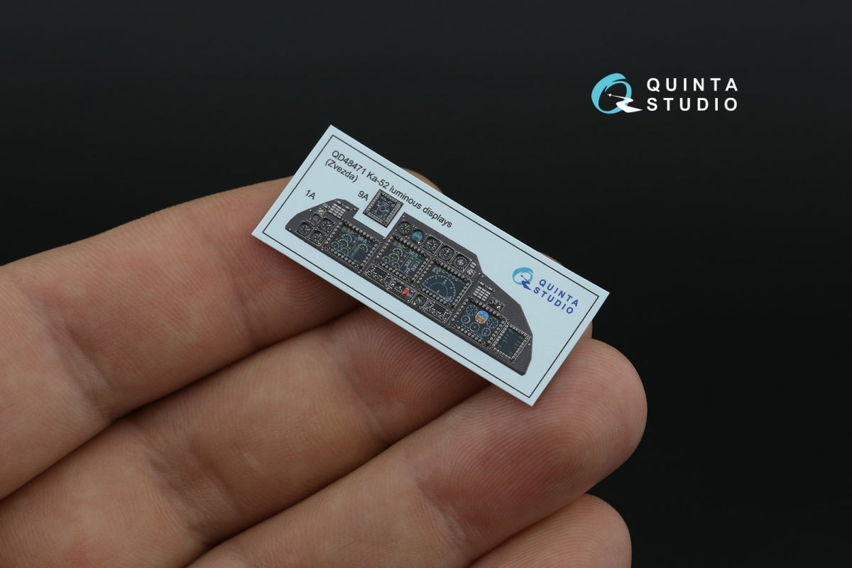 Quinta Studio QD48471 Ka-52 luminous displays for QD48470/QDS-48470 sets (Zvezda) 1/48 – zdjęcie 2