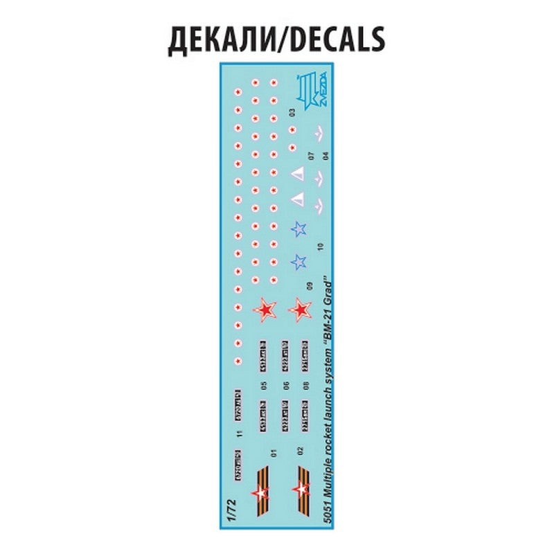 Zvezda 5051 BM-21 GRAD 1 ROCKET LAUNCHER 1/72 – zdjęcie 3