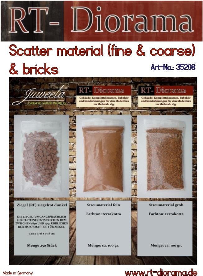RT-Diorama 35208 Bricks, scattering material &amp;quot;fine &amp;amp; coarse&amp;quot; 1/35 – image 2