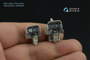 Quinta Studio QD48536 AH-1Z Zulu Cobra/Viper luminous displays 3D-Printed &amp;amp; coloured Interior on decal paper (KittyHawk) 1/48 – Bild 6