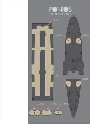 Pontos 35031WD1 SMS Emden/Dresden Wooden Deck set 1/350