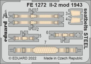 Eduard FE1272 Il-2 mod. 1943 seatbelts STEEL ZVEZDA 1/48