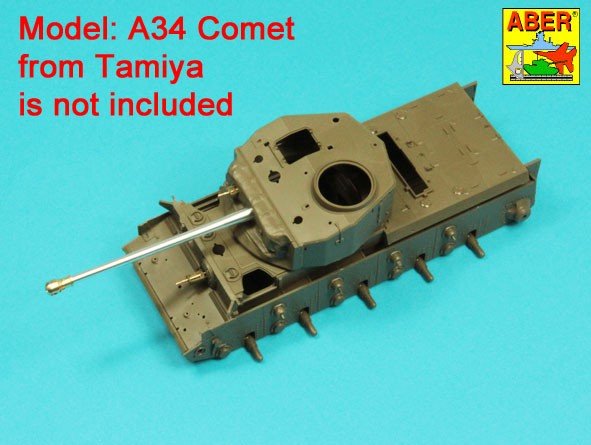 Aber 35L-332 76.2 mm (3 inch) 17 pounder Mk. II barrel with muzzle brake for A34 COMET tank 1/35 – image 10