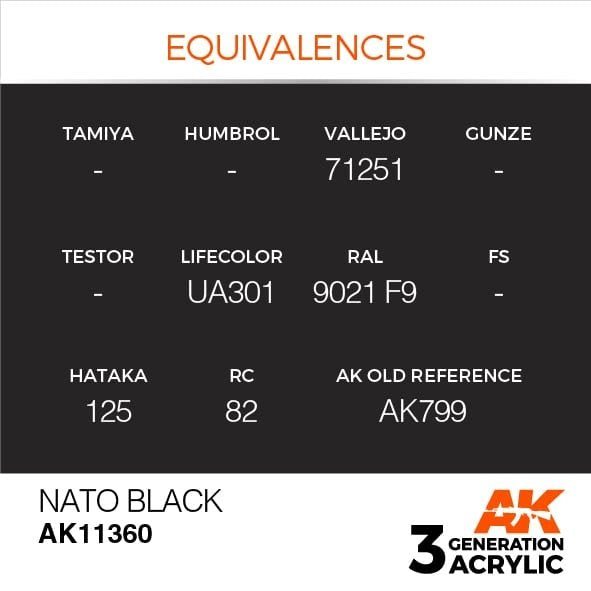 AK Interactive AK11360 NATO Black 17ml – image 2