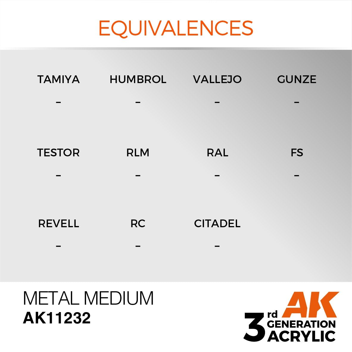 AK Interactive AK11232 METAL MEDIUM – AUXILIARY 17ml – zdjęcie 3