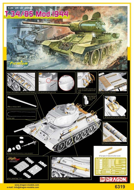 Dragon 6319 T-34/85 Mod. 1944 1/35 – zdjęcie 2