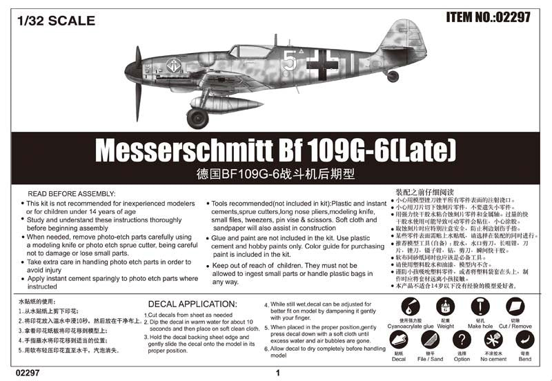 Trumpeter 02297 Messerschmitt Bf 109G-6 (Late) 1/32 – zdjęcie 4