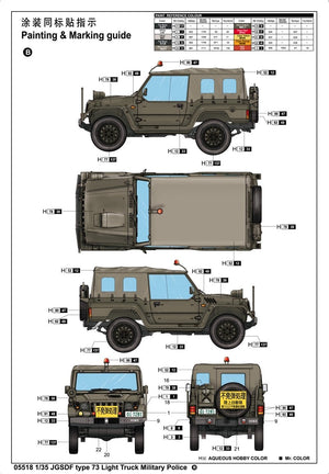 Trumpeter 05518 JGSDF type 73 Light Truck (Police) 1/35 – image 4