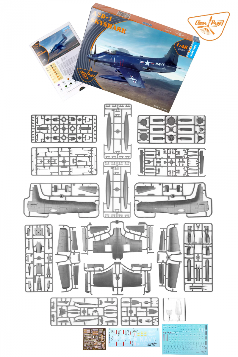 Clear Prop! CP4801 A2D-1 Skyshark ADVANCED KIT 1/48 – zdjęcie 3