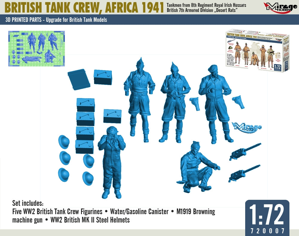 Mirage Hobby 720007 British Tank Crew, Africa 1941 1/72 – image 4