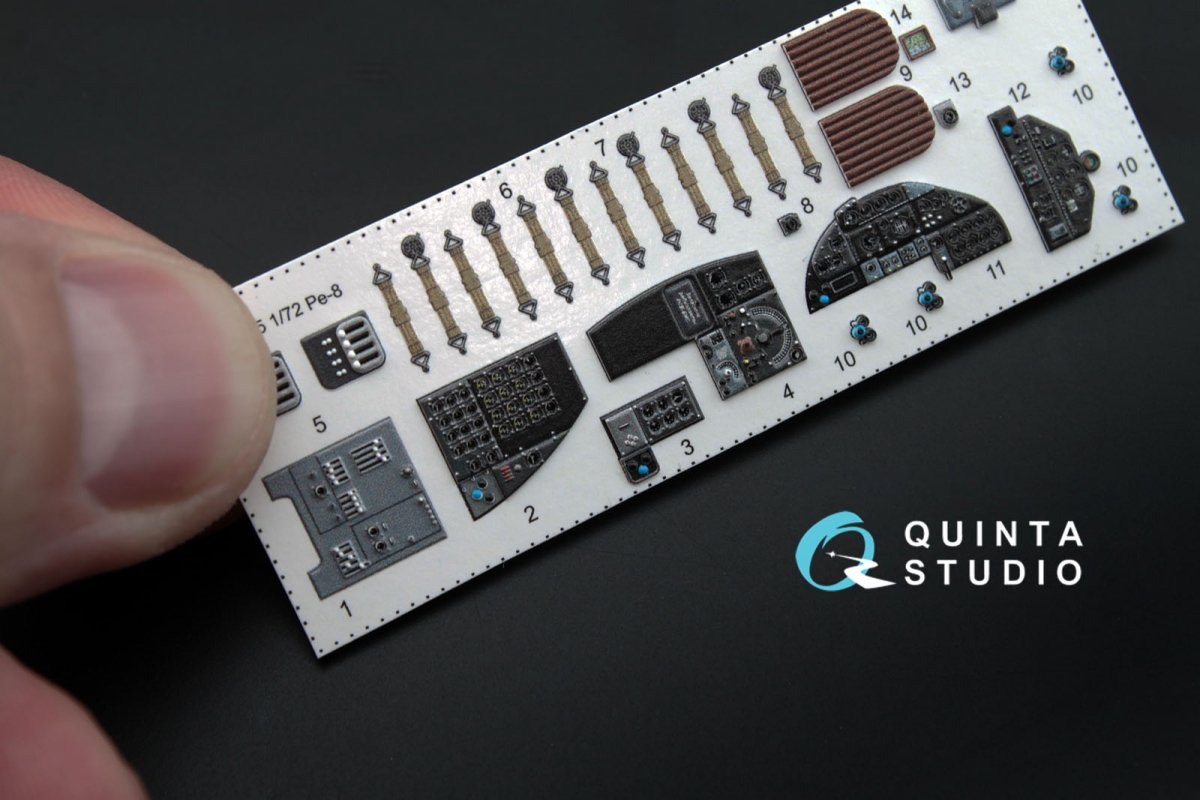 Quinta Studio QD72005 Pe-8/TB-7 3D-Printed &amp;amp; coloured Interior on decal paper for Zvezda 1/72 – zdjęcie 5