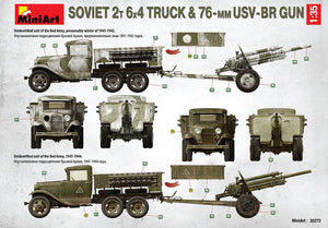 MiniArt 35272 SOVIET 2T 6X4 TRUCK &amp;amp; 76-mm USV-BR GUN 1/35 – immagine 5