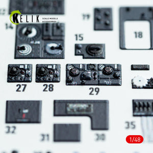Kelik K48142 Do-217 K/M - interior 3D decals for ICM kit 1/48