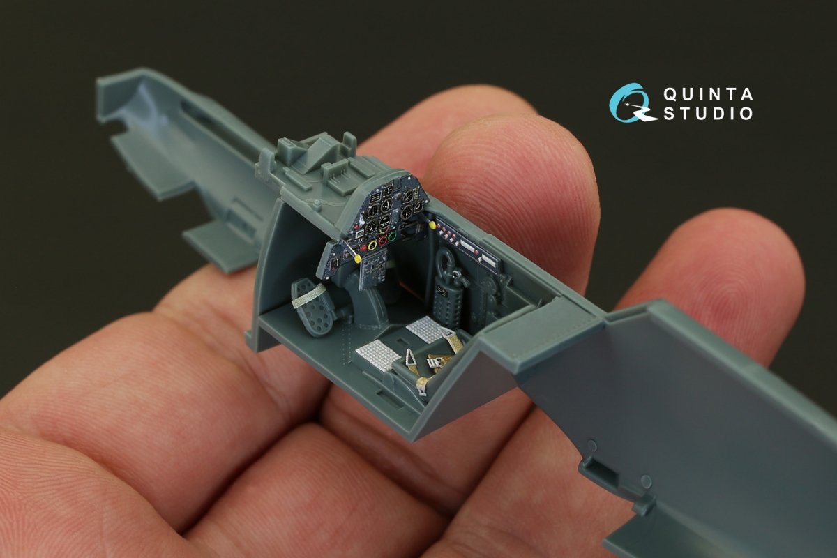 Quinta Studio QD48086 Bf 109E-1/E-3 3D-Printed &amp;amp; coloured Interior on decal paper (for Eduard kit) 1/48 – zdjęcie 5