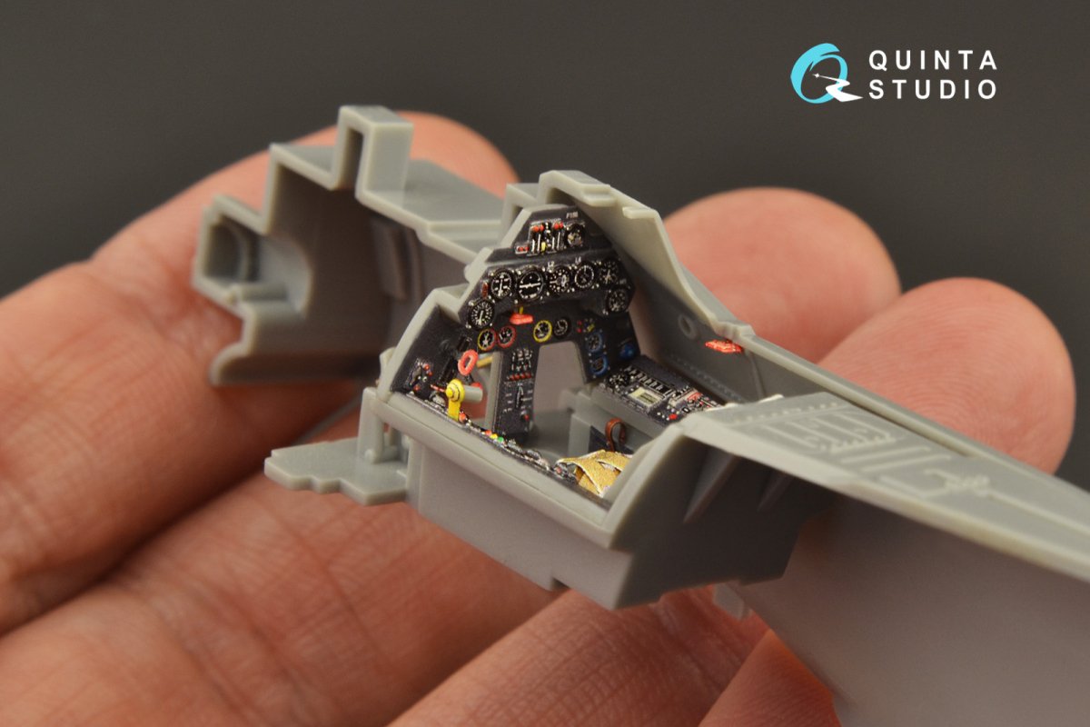 Intérieur imprimé en 3D et coloré sur papier décalcomanie Quinta Studio QD48265 Fw 190A-8 (Hasegawa) 1/48 – image 6