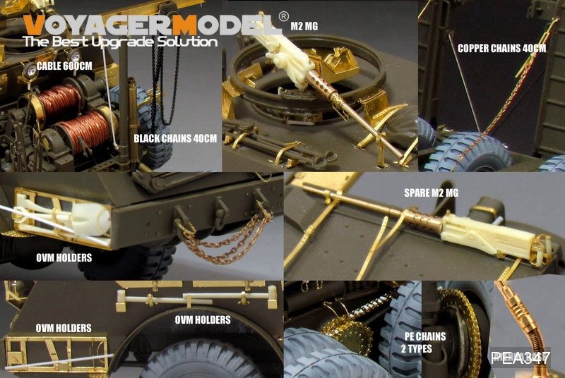 Voyager Model PEA347 WWII US M26 Recover Vehicle additional parts (For TAMIYA 35230/35244) 1/35 – zdjęcie 3