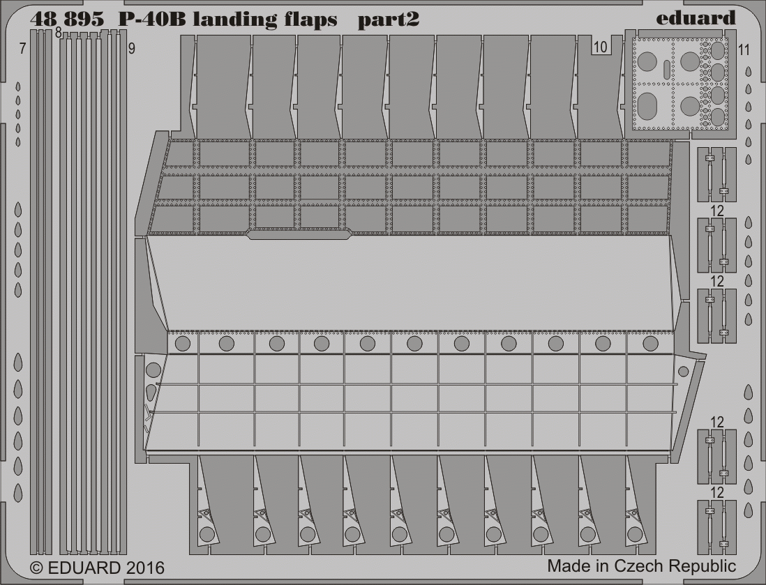 Eduard 48895 P-40B landing flaps AIRFIX 1/48 – immagine 2