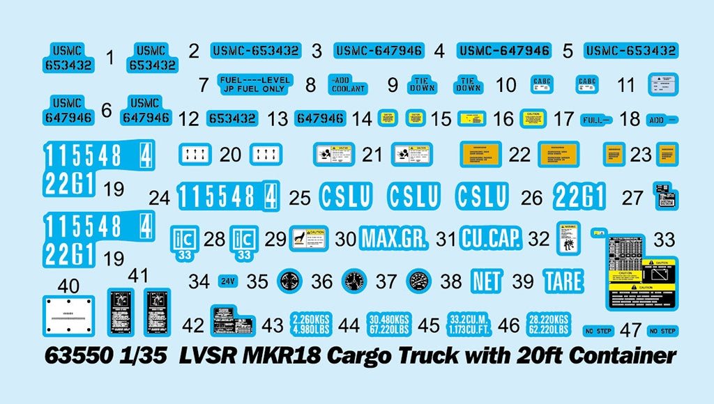 I Love Kit 63550 LVSR MKR18 Cargo Truck with 20ft Container 1/35 – image 6