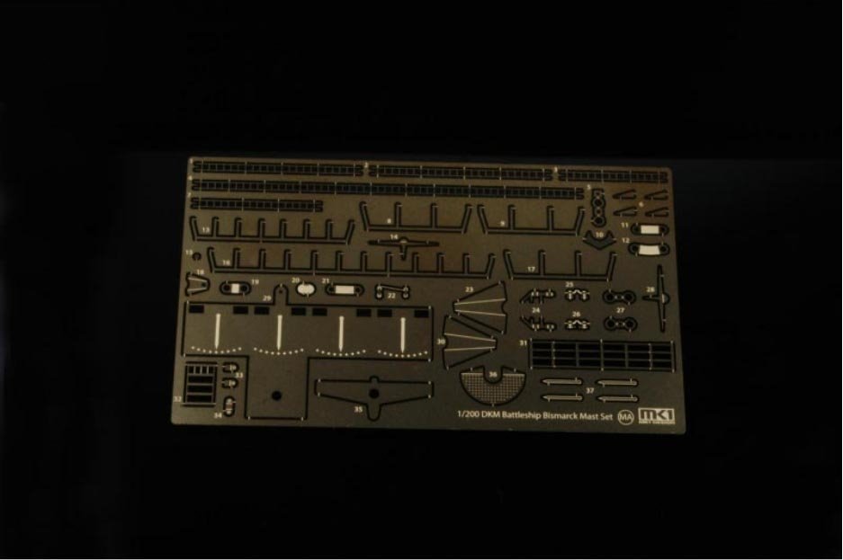 MK1 Design MS-20001 BISMARCK MAST DETAIL-UP SET 1/200 – image 2