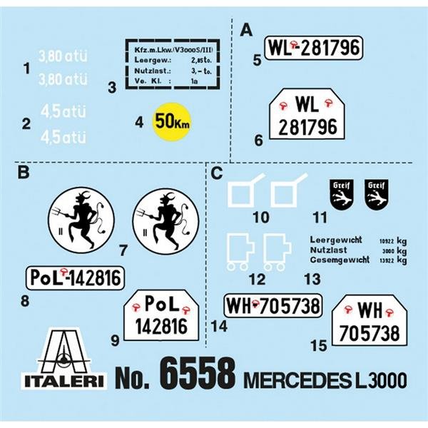 Italeri 6558 MERCEDES BENZ L3000 S 1/35 – image 5