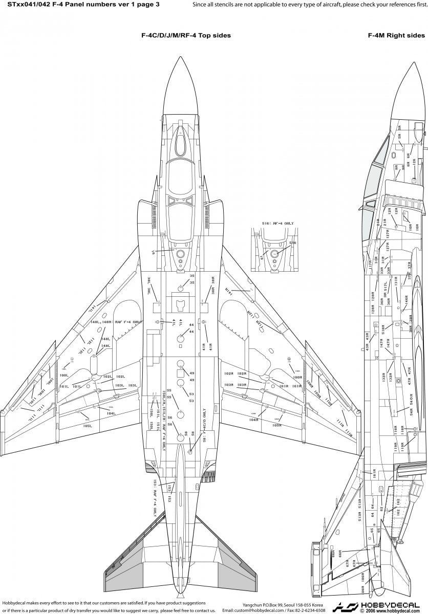 HobbyDecal ST32041V1 F-4 Panel numbers Black stencil font ver 1 1/32 – image 4