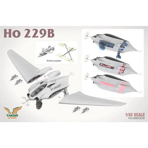 Takom 32001W Ho 229 Box - Ho 229A + Ho 229B + Ho 229 Pilot (Limited Edition) 1/32 – zdjęcie 9