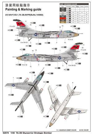 Trumpeter 02870 TA-3B Skywarrior Strategic Bomber 1/48 – zdjęcie 2