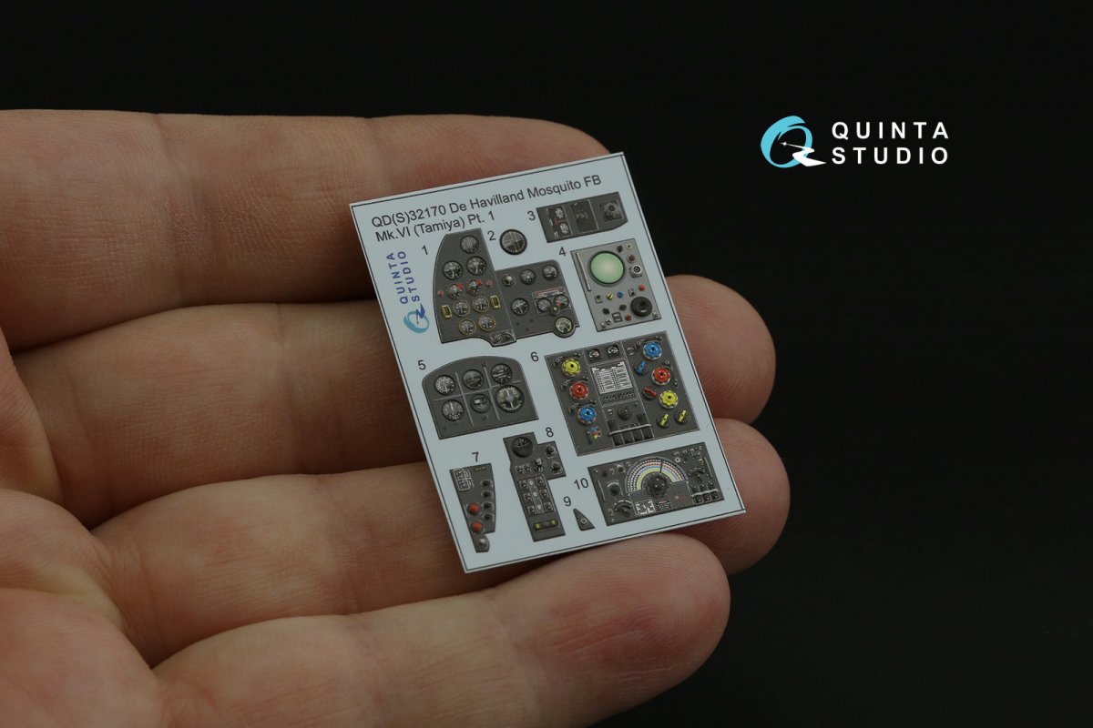 Quinta Studio QDS-32170 DH Mosquito FB Mk.VI 3D-Printed &amp;amp; coloured Interior on decal paper (Tamiya) (small version) 1/32 – zdjęcie 6
