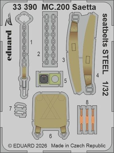 Eduard BIG33175 Macchi MC.200 Saetta - Big Ed Set Italeri Kits 1/32