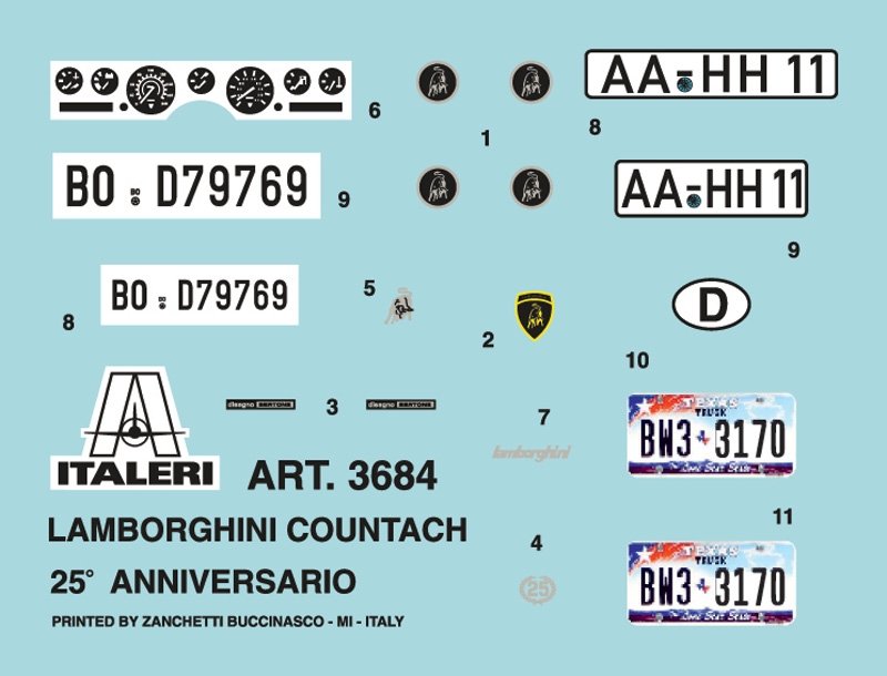 Italeri 3684 LAMBORGHINI COUNTACH 25th Anniversary 1/24 – image 3