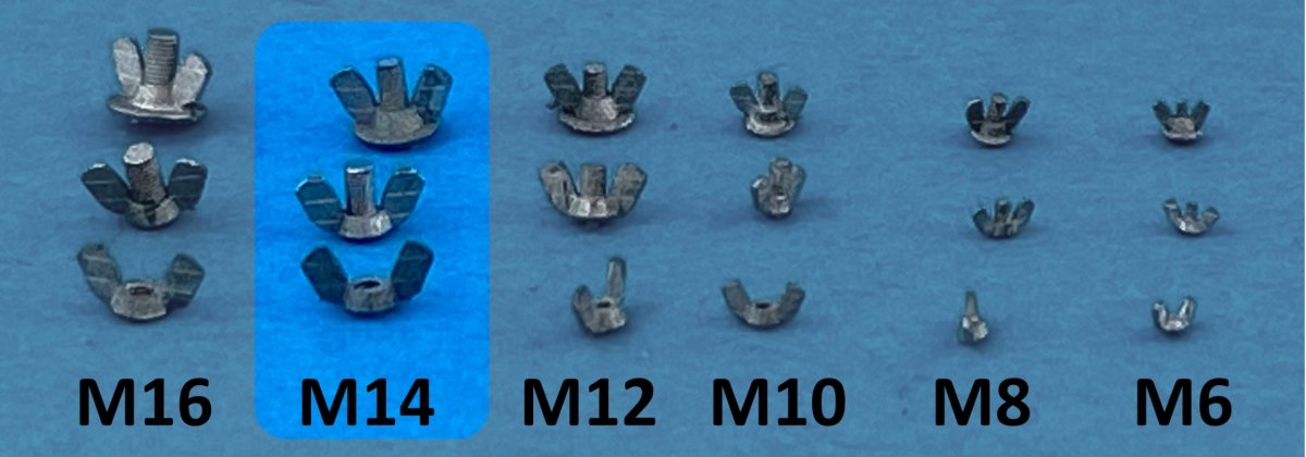 Point of no Return 1623005 Nakrętki motylkowe M14 / M14 wing nuts 1/16 – zdjęcie 3
