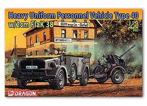 Dragon 7422 German HUPV Type 40 with 2cm FlaK 38 1/72
