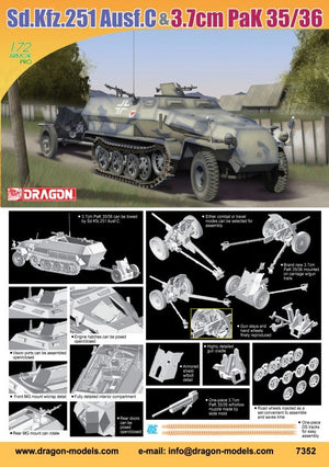 Dragon 7352 SdKfz.251, Ausf.C w.Pak35/36 (1/72) – image 2