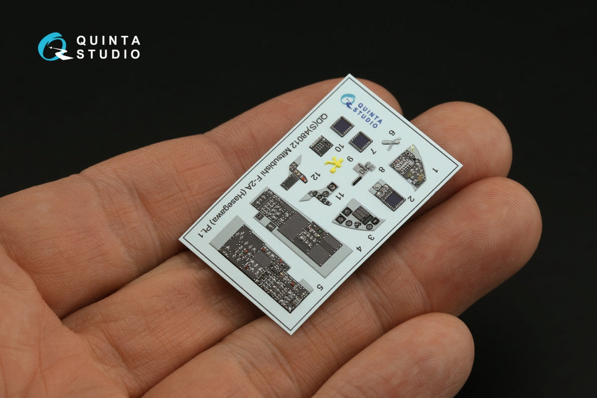 Quinta Studio QDS-48012 Mitsubishi F-2A 3D-Printed coloured Interior on decal paper (Hasegawa) (small version) 1/48 – zdjęcie 10