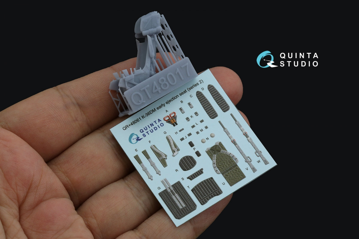 Quinta Studio QR+48061 K-36DM Series2 (early) ejection seat (for MiG-29, MiG-31, Su-27, Su-33 aircraft until 2007) (All kits) 1/48 – zdjęcie 2