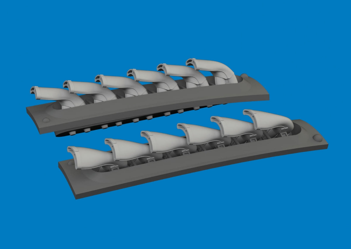 Eduard 6481061 P-40 exhaust stacks fishtail PRINT Eduard 1/48 – zdjęcie 2