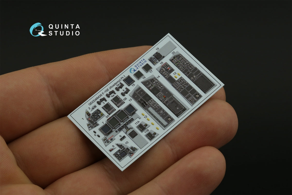 Quinta Studio QDS-48426 F-15E 3D-Printed coloured Interior on decal paper (Academy) (Small version) 1/48 – zdjęcie 4