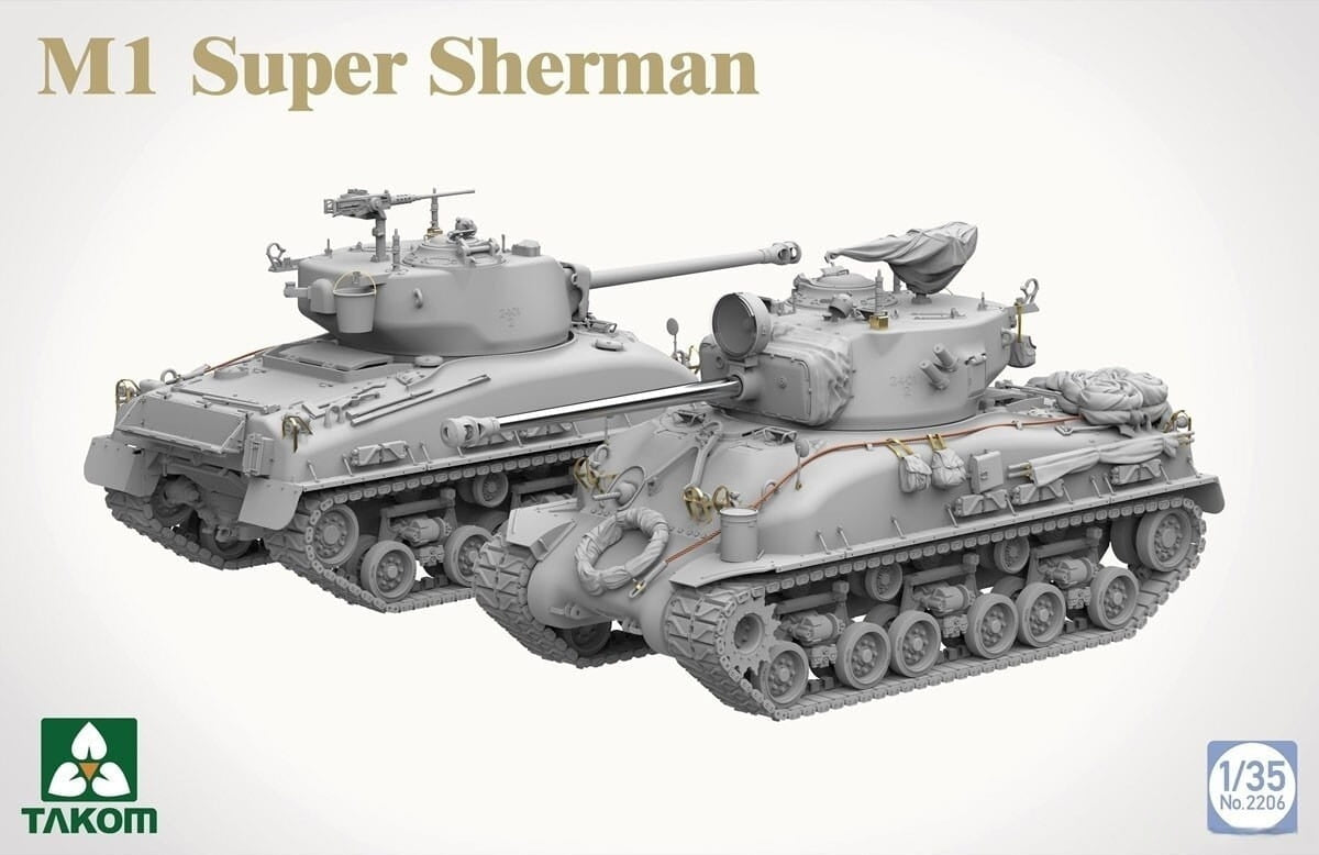 Takom 2205W M4A1(76w)HVSS + M1 Super Sherman + US Army Tank Crewman Sherman Box Limited Edition 1/35 – zdjęcie 10