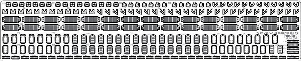 Pontos 35017F1 USS CA-35 Indianapolis 1945 Detail Up Set 1/350 – image 13