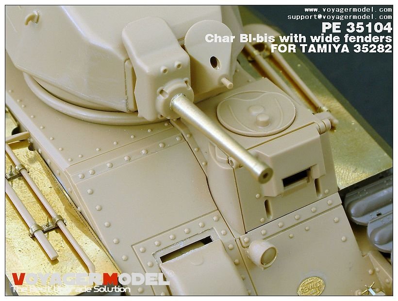 Voyager Model PE35104 WWII French Char BI-bis with wide fenders (B ver include Gun barrel) for TAMIYA 35282 1/35 – imagen 5
