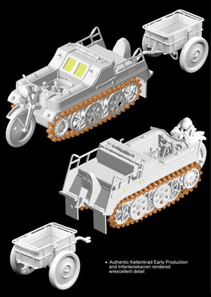 Dragon 6341 Sd.Kfz.2 Kettenkrad Early Production avec Infanteriekarren 1/35 – image 18