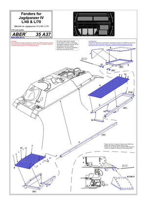 Aber 35A037 Fenders for Jagdpanzer IV, L/48 and L/70 (1/35) – image 4
