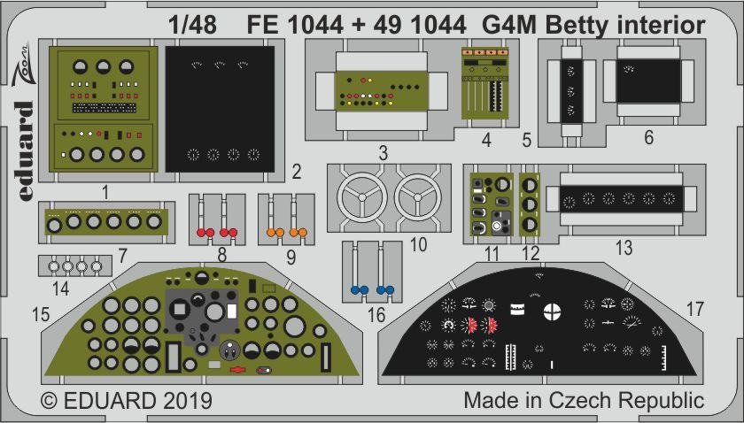 Eduard FE1044 G4M Betty interior 1/48 TAMIYA