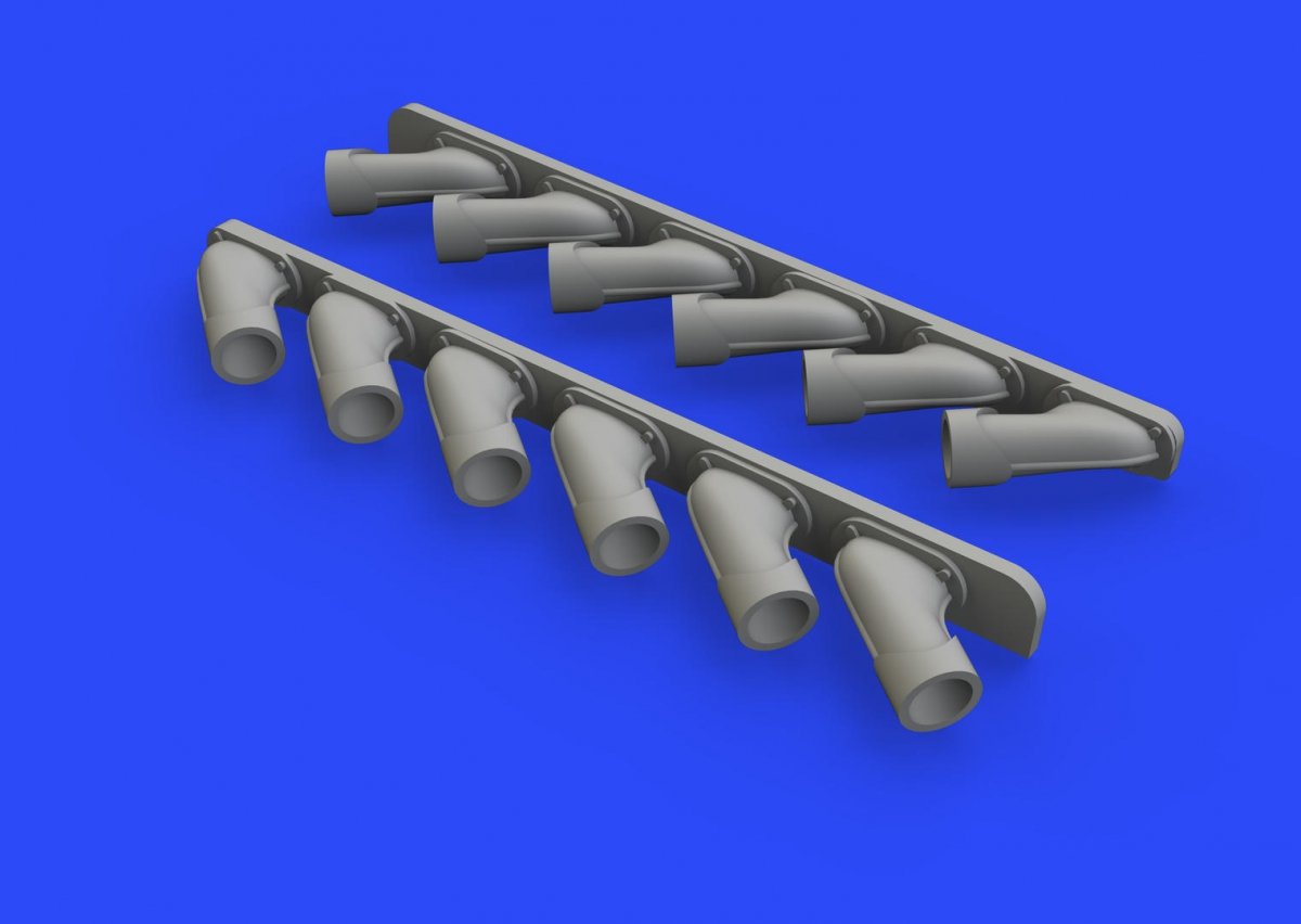 Eduard 648470 Spitfire Mk. XIV exhaust stacks 1/48 AIRFIX – immagine 2