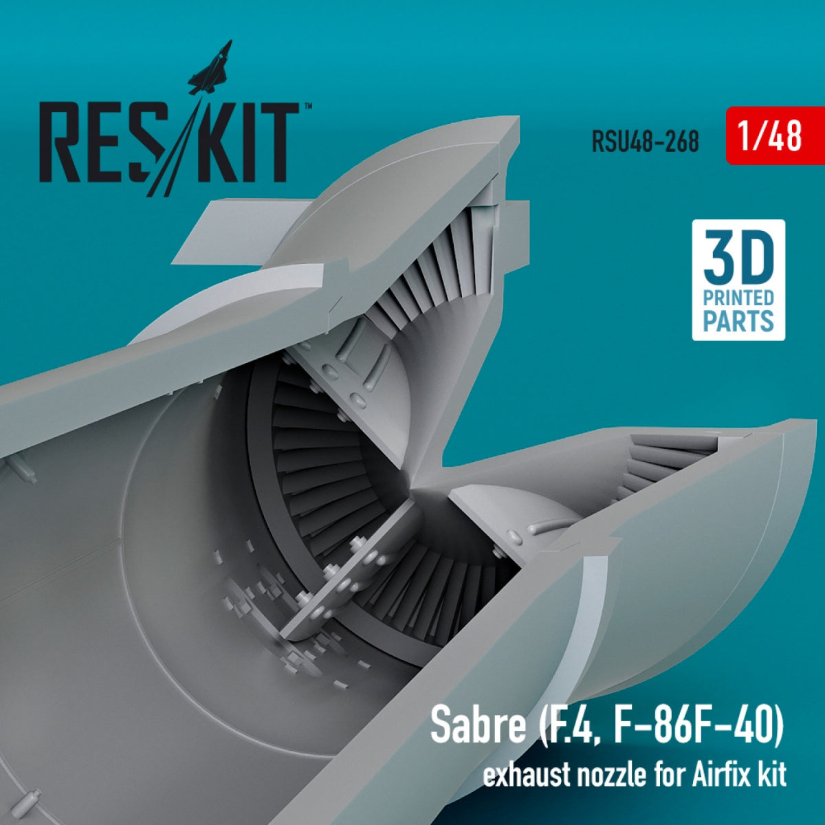 RESKIT RSU48-0268 Sabre (F.4, F-86,F-40) exhaust nozzle for Airfix kit (3D Printed) 1/48 – zdjęcie 3