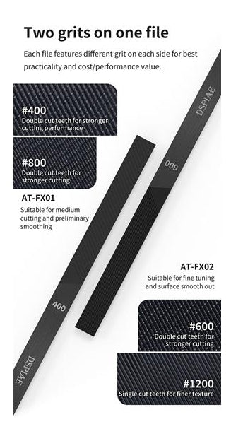 DSPIAE AT-FX01 Coated Stainless Steel File 400 / 800 (1 piece)